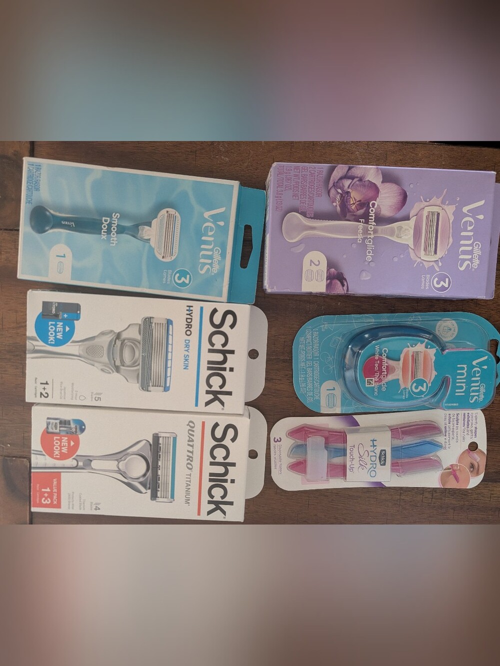 Gillette Venus & Schick Women's Razor Variety Pack - Blue, Purple, Pink